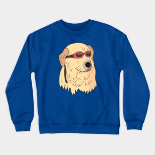 Swim goggles dog Crewneck Sweatshirt